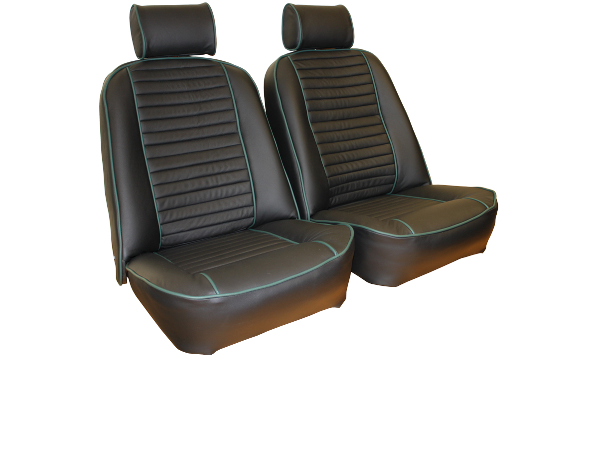 Triumph TR6 1972-1976 Leather-Faced シートカバー - Prestige Autotrim Products Ltd