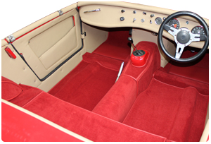 Austin Healey Sprite 1958-1961 Carpet Sets - Cabriotex® Aftermarket Range | Prestige Autotrim Products Ltd