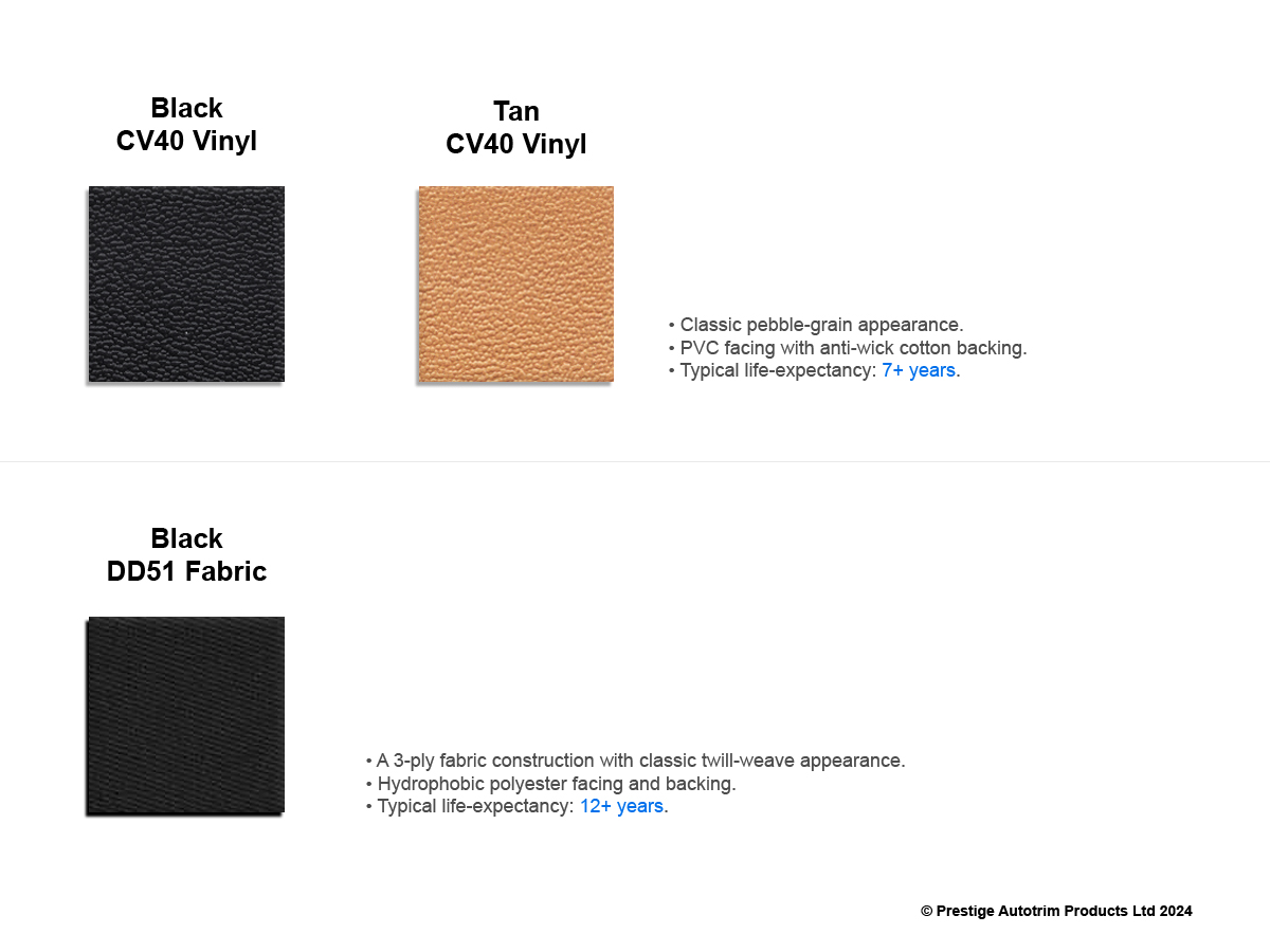 Cabriotex® Vinyl & Fabrics for Car Hoods / Soft Tops, Car Hoods / Soft Tops, Car Hoods / Soft Tops, Roofs, Tonneau Covers, Half Tonneau Covers | Prestige Autotrim Products Ltd