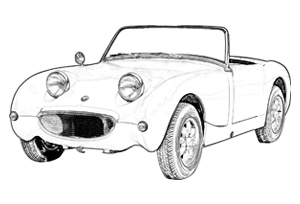 Austin Healey Frogeye Sprite 1958-1961 - Prestige Autotrim Products Ltd