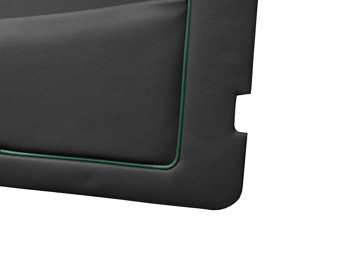 Black with Green Piping