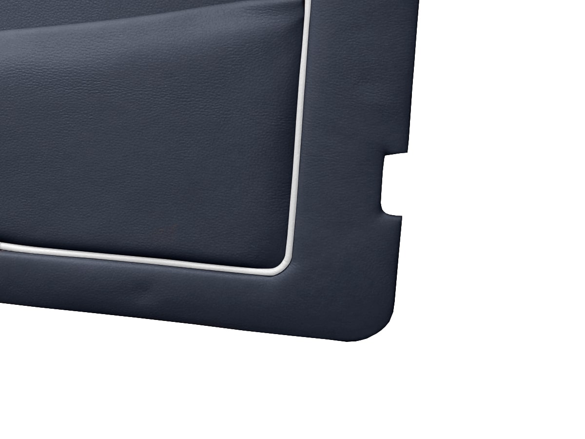 Blue with White Piping