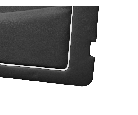 Black with White Piping