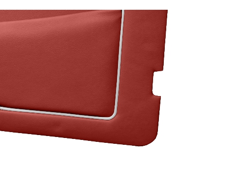 Red with White Piping