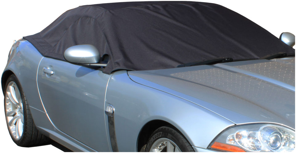 MoreThanTops Black Canvas Soft Top For Jaguar XK/XKR 2007-2015 - Heated Glass DOT Window