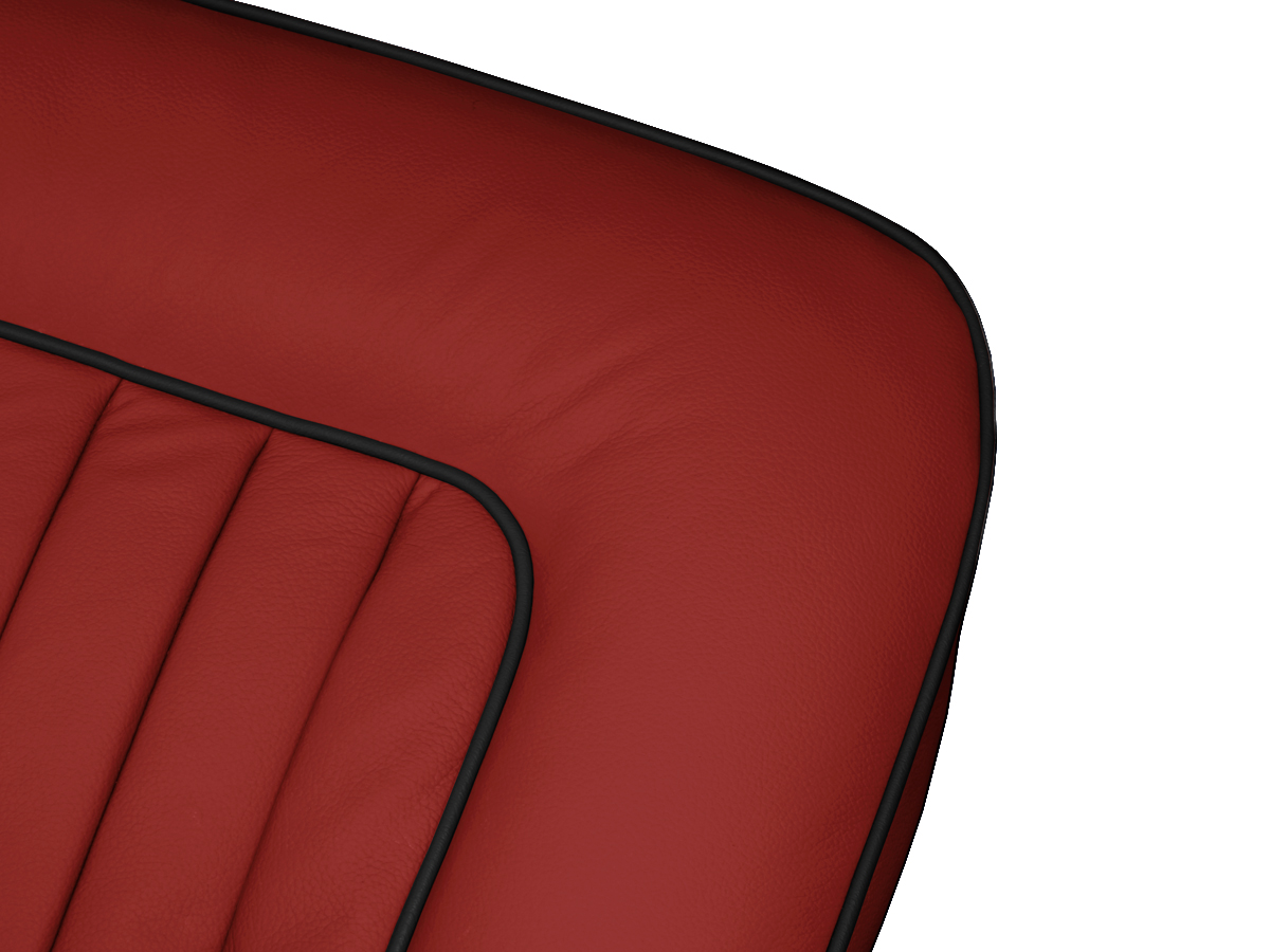 Red with Black Piping