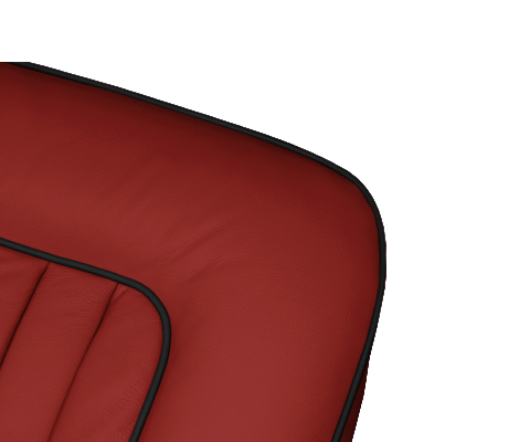 Red with Black Piping