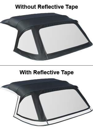 Triumph TR6 1968-1976 Car Hoods / Soft Tops with and without reflective tape - Prestige Autotrim Products Ltd